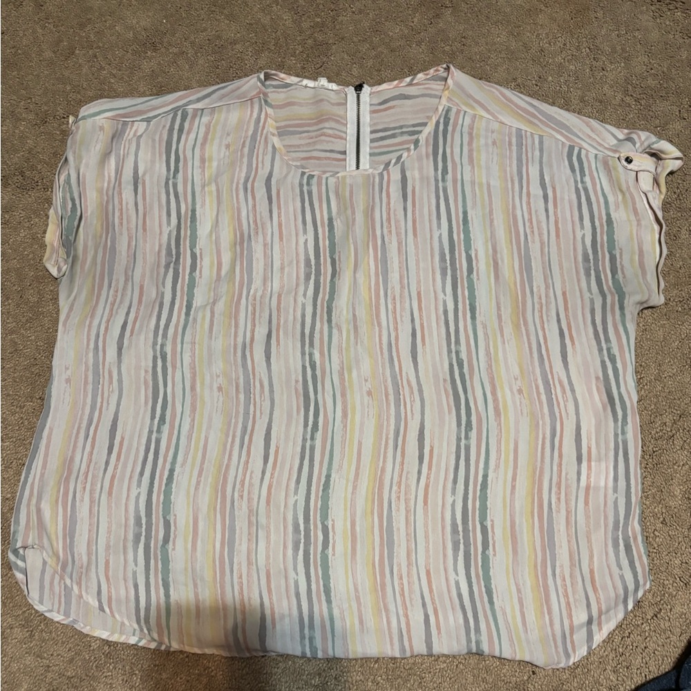 Maurices Pastel Striped Blouse
